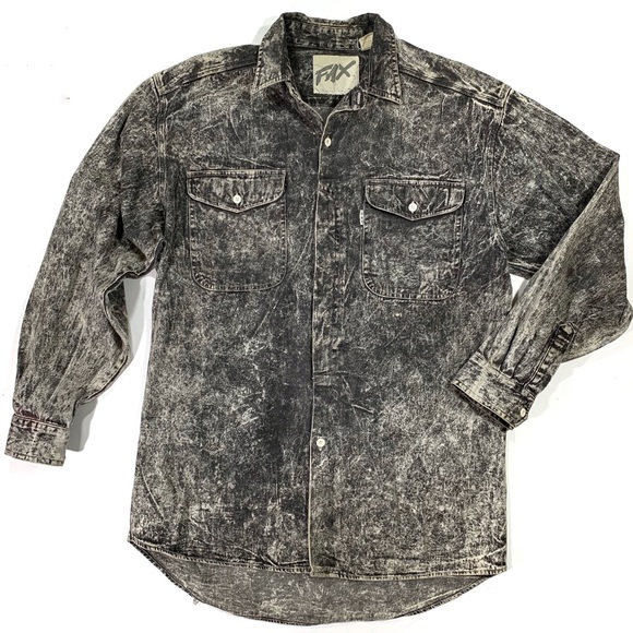 Vintage Other - FAX | Vintage Acid Wash Button Down